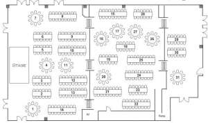 Peninsula Room Floor Plan - Deerhurst Resort - Muskoka