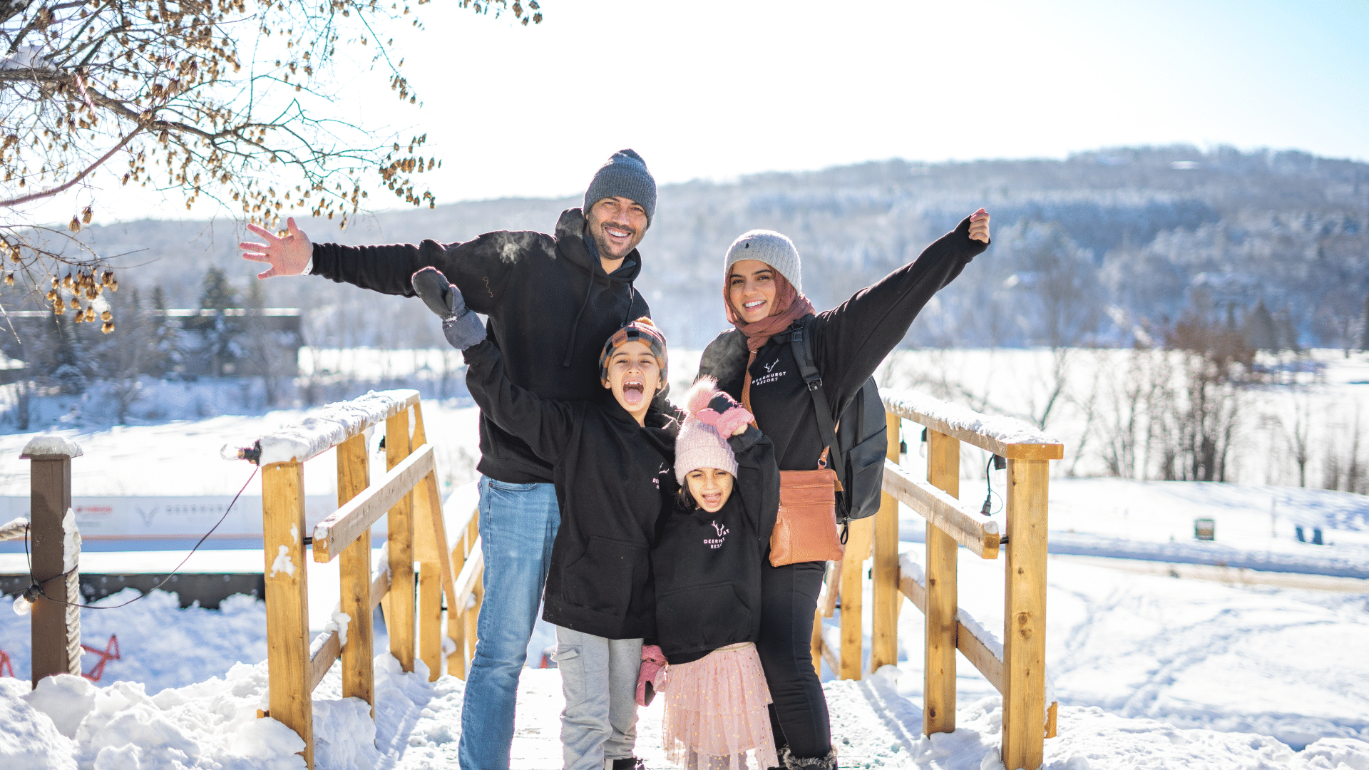 family winter snow