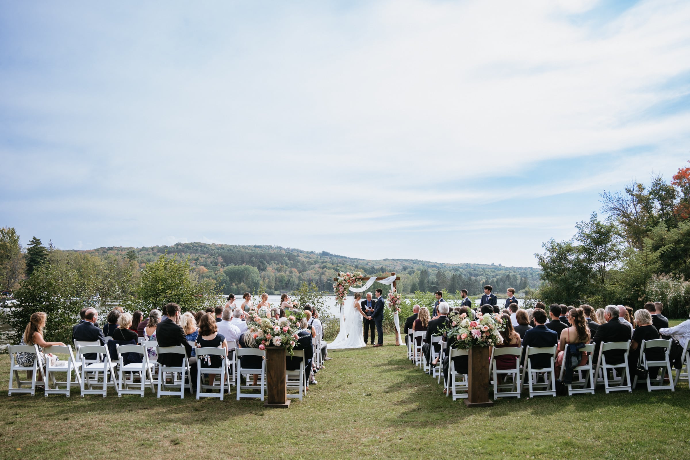 Wedding, sunset bay, ceremony